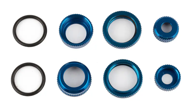 Associated: Reflex 14 Aluminum Shock Caps & Collars (10Mm Blue) 1