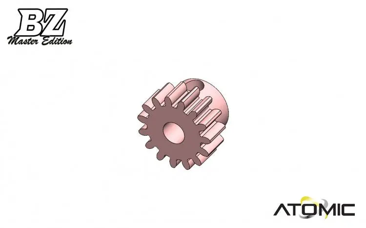 Atomic Bzm Alu. Motor Pinion 15T Bzm-Up06-15 1