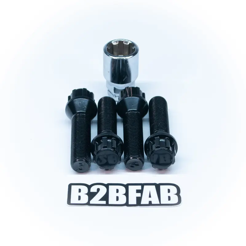 B2bfab Extended Wheel Lock Kit, Cone Seat, For Aftermarket Wheels With Wheel Spacers 1