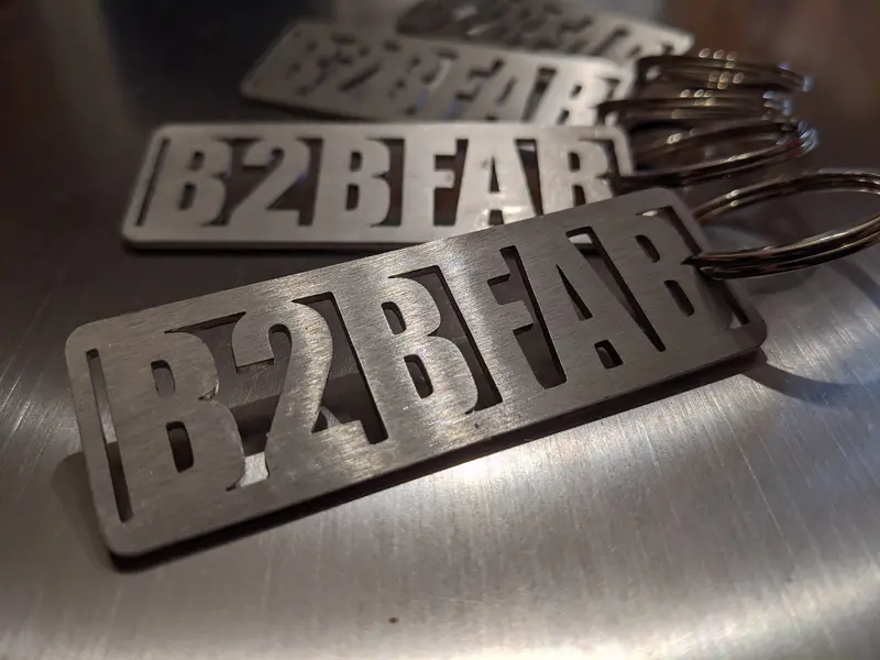 B2bfab Laser Cut Logo Keychain 1
