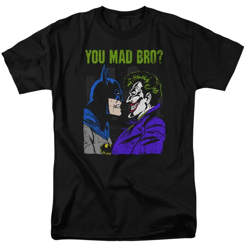Batman & The Joker You Mad Bro? T-Shirt 1