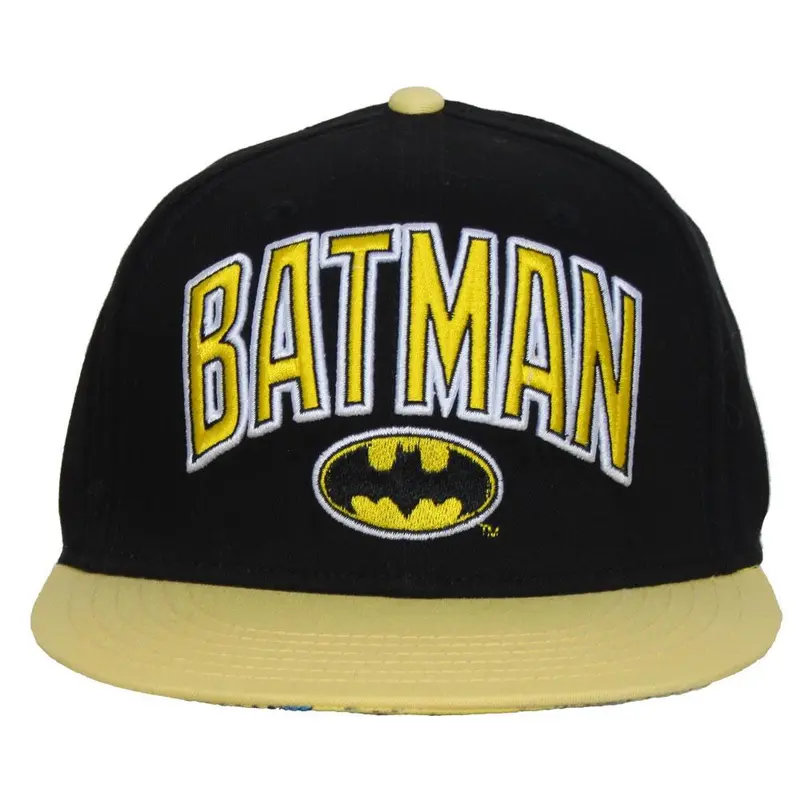 Batman With Graphic Under Brim Flat Bill Snapback Hat 1