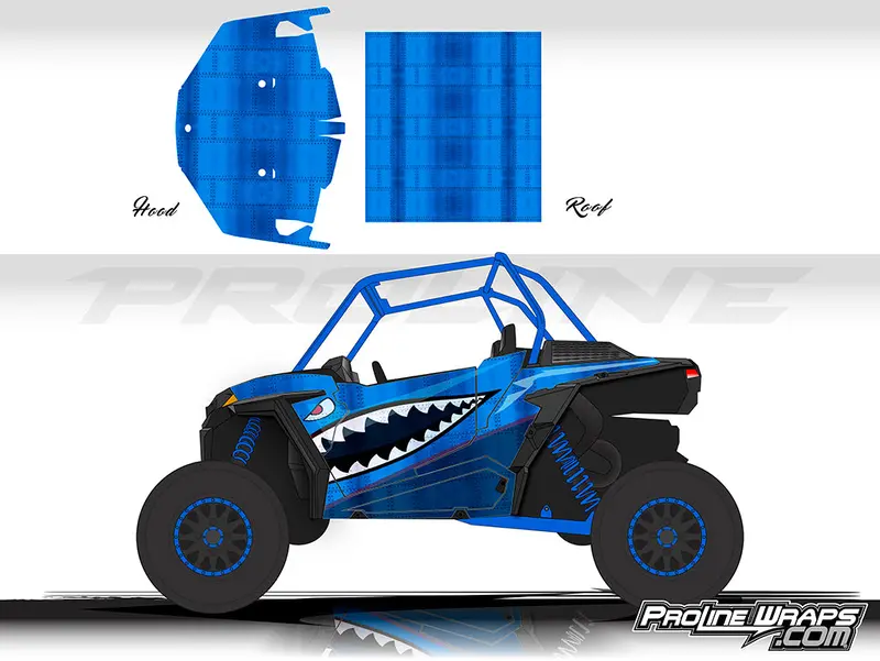 Beast Motif Vinyl Wrap for Polaris RZR XP 1000