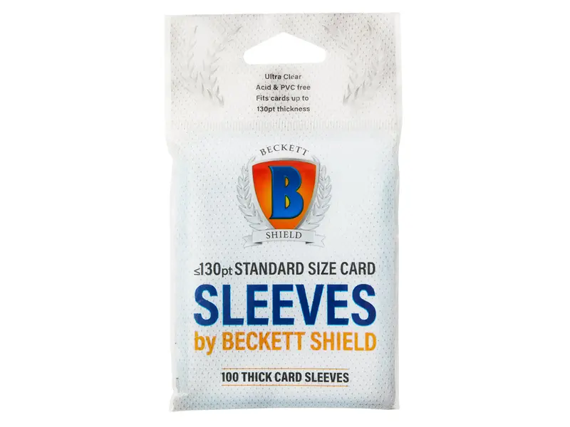 Beckett Shield: Thick Standard Size Sleeves 130Pt (100 Count) 1
