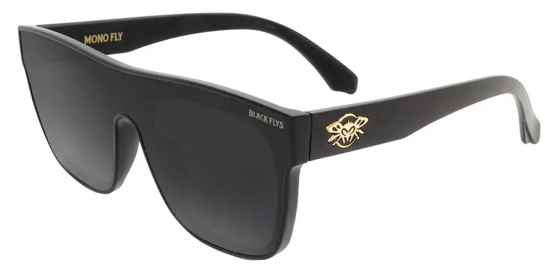 Black Flys Mono Fly Sunglasses- Shiny Black W/ Smoke Lens 1