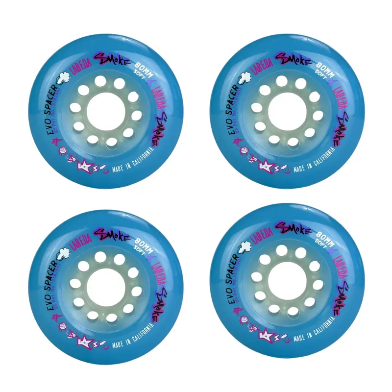 Blue Labeda Smoke Soft Inline Hockey Wheels
