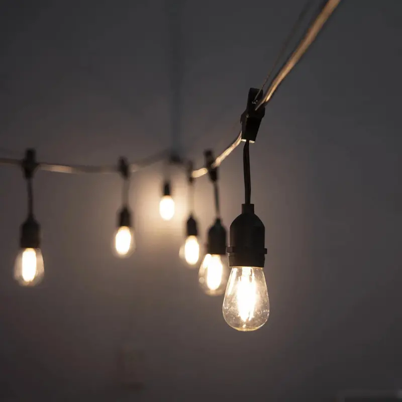 Brilliance - 48' Line Voltage Bistro String Light Kit - Line-Voltage-Bistro-String-Kit 1