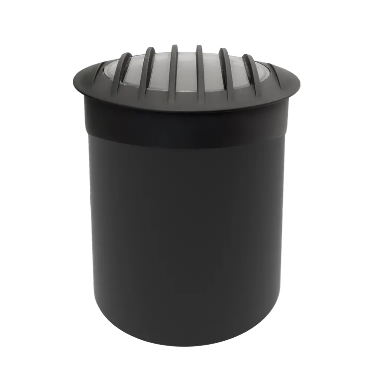 Brilliance - Black Diamond Par36 Well Light W Flat Grate (No Lamp) - Bd-Wl-Par36-Flat-Gr-Bk-Nl 1
