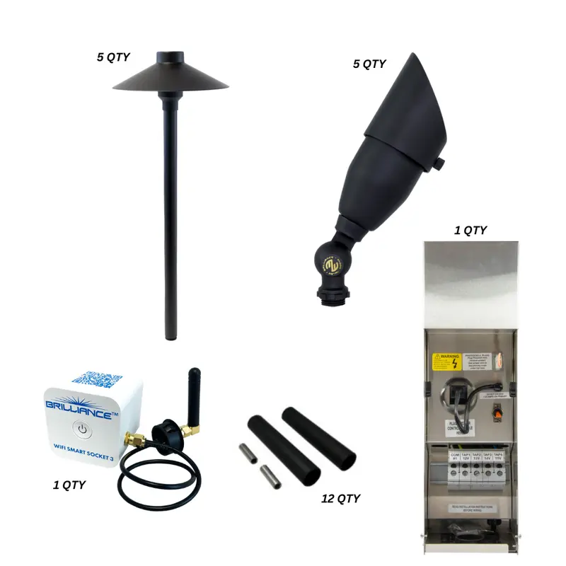 Brilliance - Black Diamond Starter Lighting Kit (2700K, Black) - Bd Sls-Black-2700-150 1