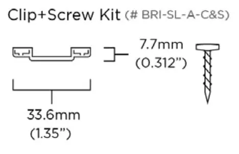 Brilliance - Strip Light Clip & Screw Kit - Bri-Sl-A-C&S 2
