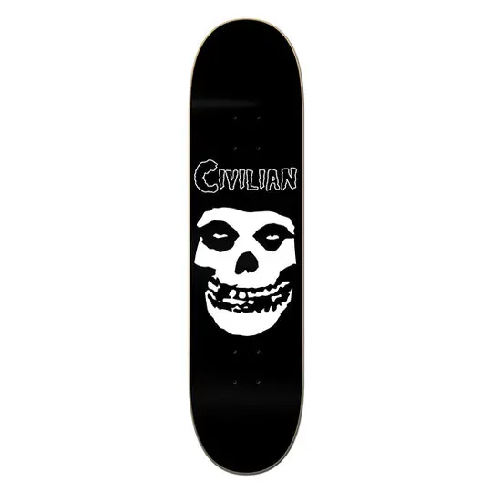 Civilian Rocker Series Skate Deck – “Misfit Skull” Glow-in-the-Dark Graphic