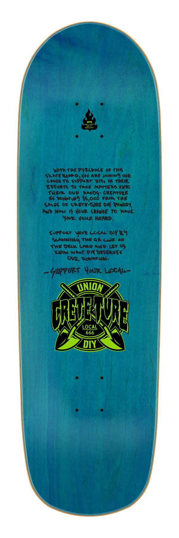 Creature Crete-Ture Diy Large Skateboard Deck - 8.92 2