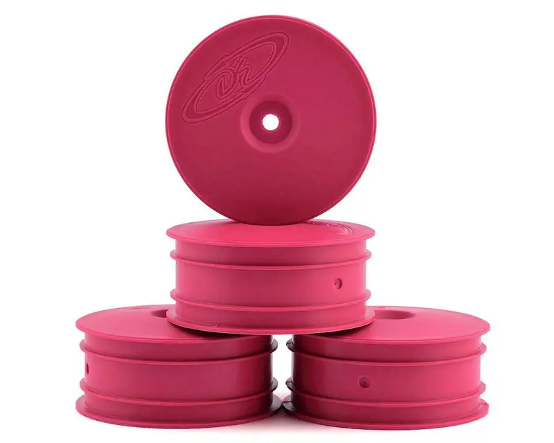De Racing: Speedline Buggy Front Wheels For Tlr 22X-4 & Eb410 (Pink) 1
