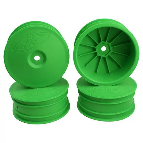 De Racing: Speedline Buggy Front Wheels For Tlr & Eb410 (Green) 1
