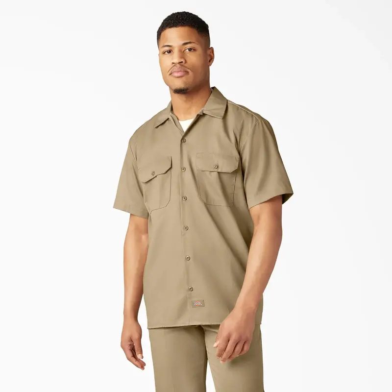 Dickies 1574 Mens Short Sleeve Shirt - Khaki 1