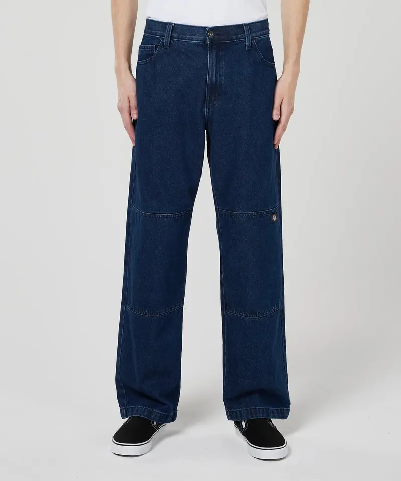 Dickies Dk011801 Double Knee Pant - Stone Wash Indigo 1