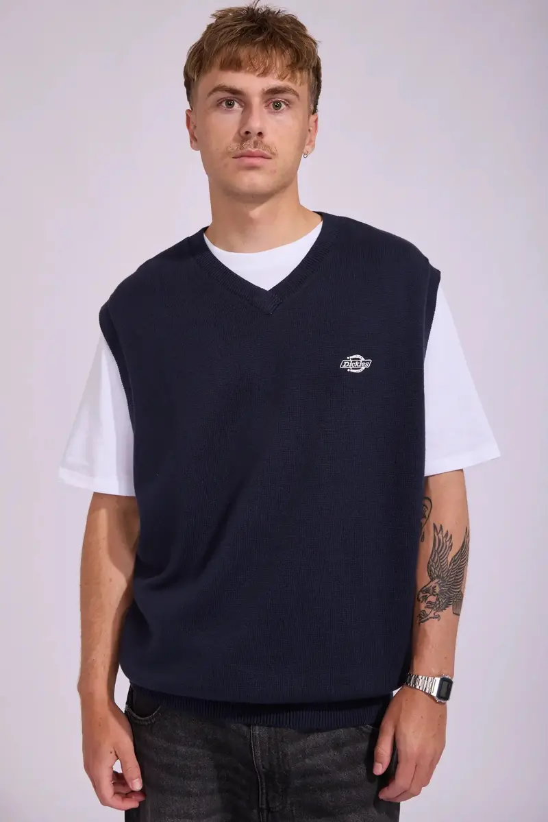 Dickies Knitted Vest - Night Sky 1