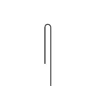 Dig - 1/4" X 5" Steel Wire Tubing Stake (Galvanized) - 16-056 1