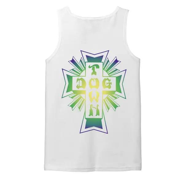 Dogtown Cross Logo Tank Top- White 1