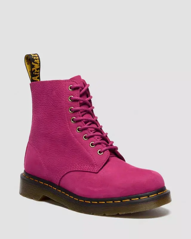 Dr. Martens 1460 8 Eye Boot - Fuschia Pink Milled Nubuck Rb 1