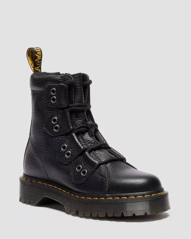 Dr. Martens 1460 Bex Ltt 4 Tie Boot - Black Milled Nappa 1