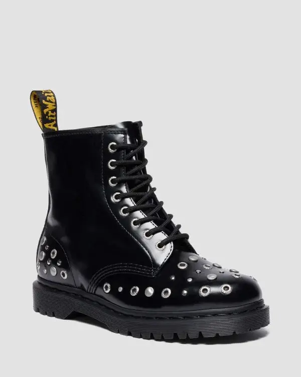 Dr. Martens 1460 Hdw Studded 8 Eye Boot - Black Buttero 1