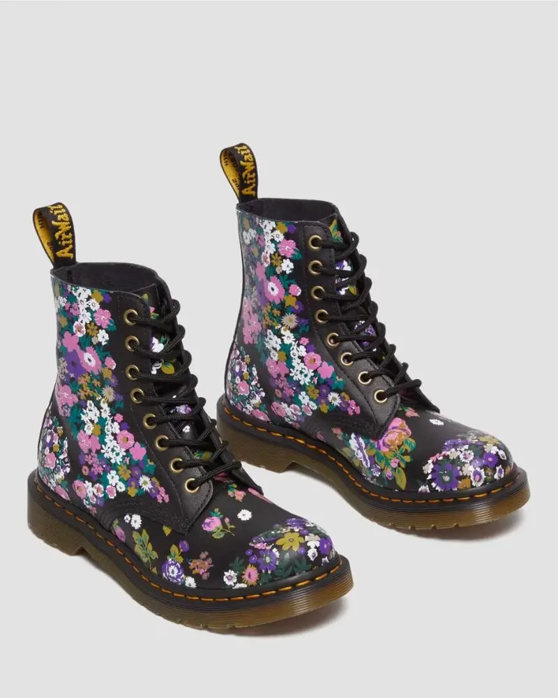 Dr Martens 1460 Pascal Vintage Floral Print Backhand Leather Boots 1