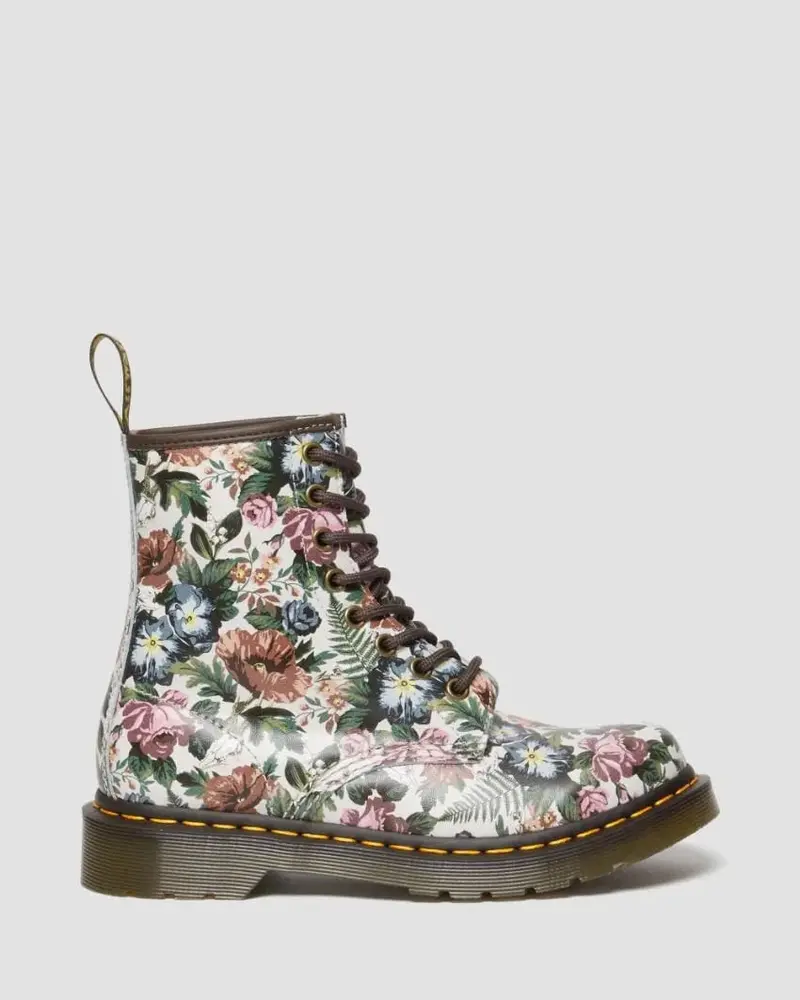 Dr Martens 1460 Smooth English Garden Print Leather Lace Up Boots 1