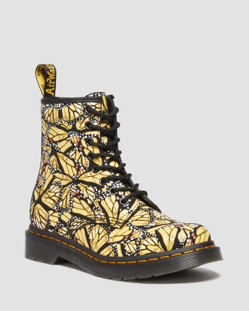 Dr Martens 1460 Suede 8 Eye Boot - Butterfly Yellow E.H Suede Mb 1