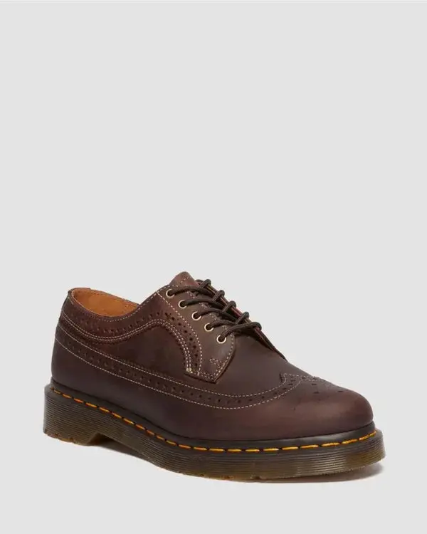 Dr. Martens 3989 Ys Brogue Shoes - Dark Brown Crazy Horse 1
