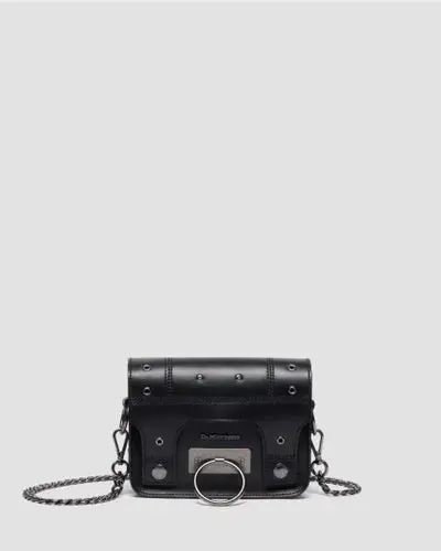 Dr. Martens 7" Leather Hardware Satchel - Black Kiev 1