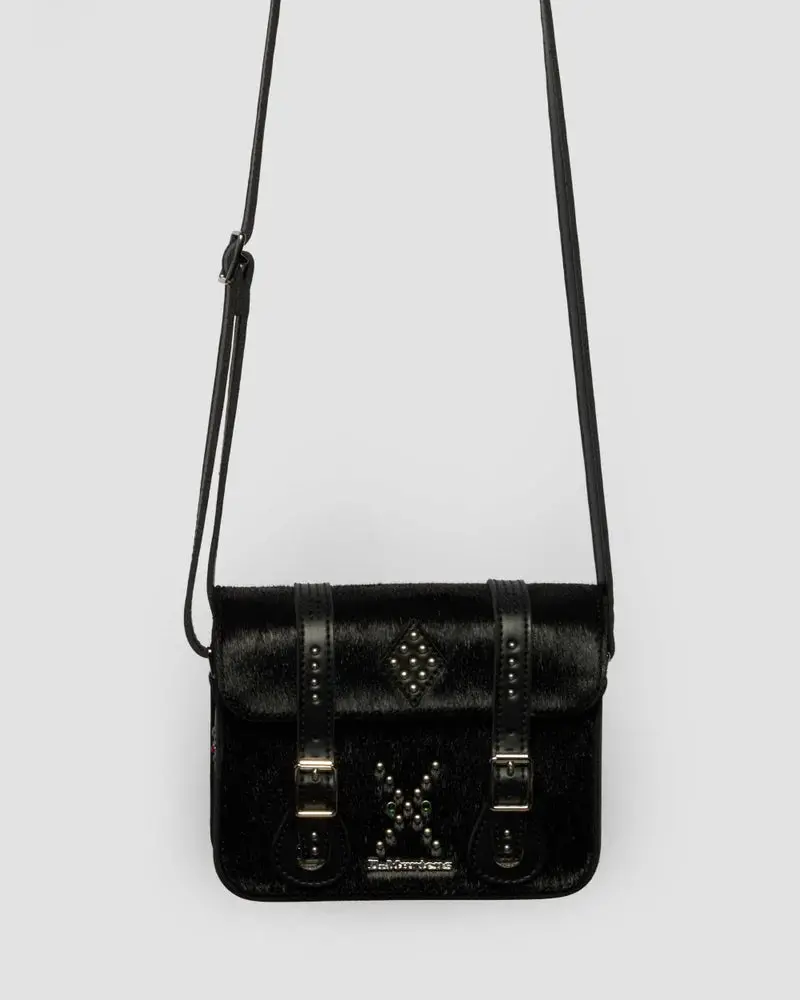 Dr. Martens 7" Satchel - Black Classic Hair On + Kiev 1
