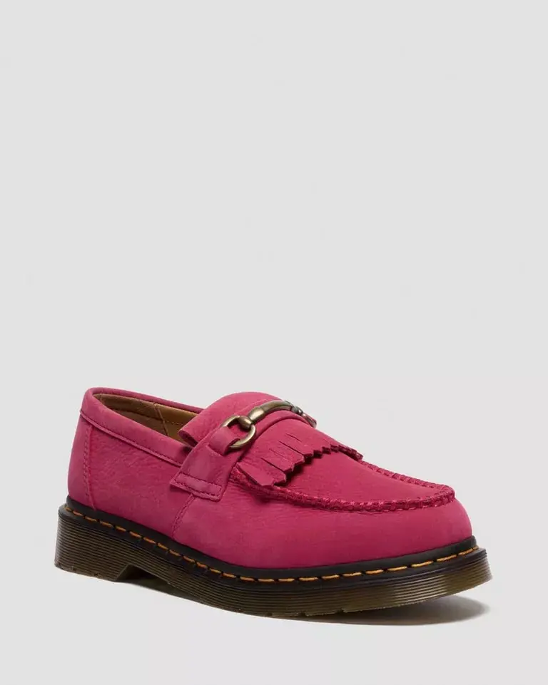 Dr. Martens Adrian Snaffle Loafer - Fuchsia Pink Milled Nubuck Wp 1