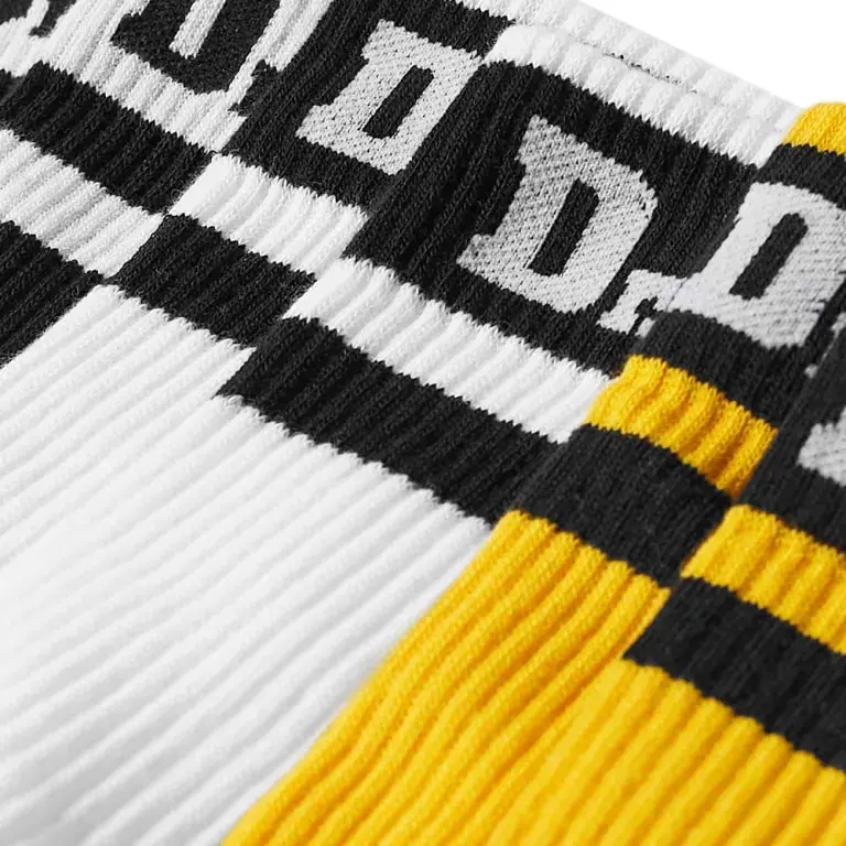 Dr Martens Athletic Sock 3-Pack Black, White & Yellow 1