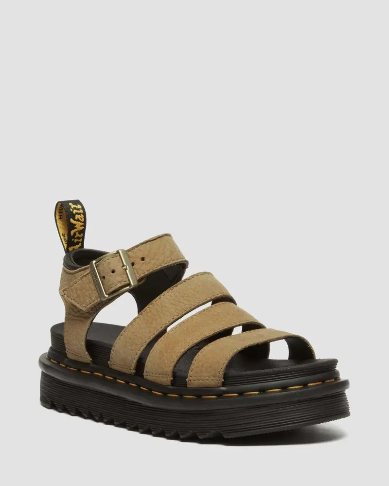 Dr. Martens Blaire 3 Strap Sandal - Savannah Tan Tumbled Nubuck 1