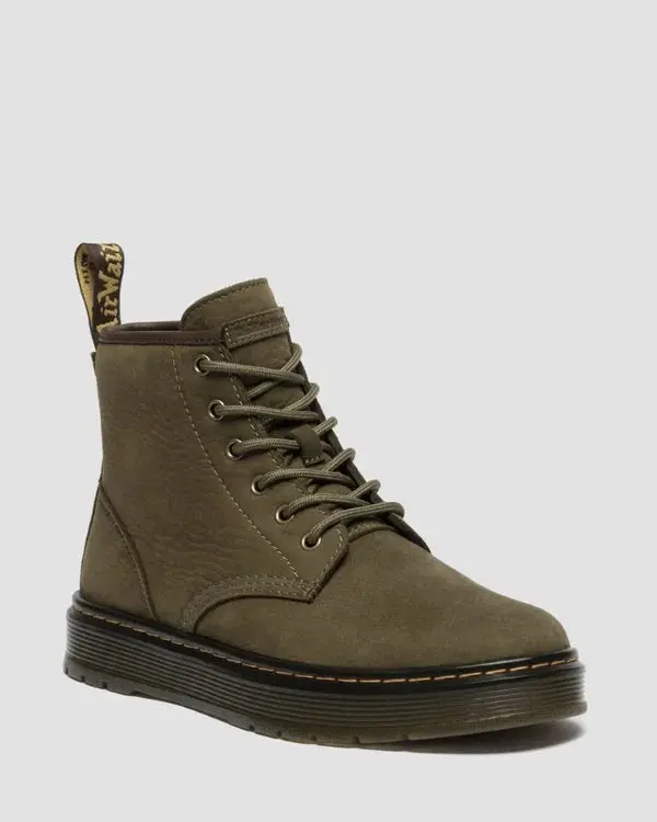 Dr. Martens Brookline Chukka 6 Eye Boot - Olive Milled Nubuck Wp 1