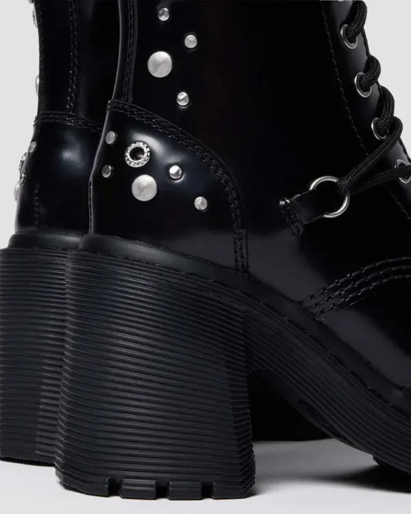 Dr. Martens Chesney Hdw Studded 10 Eye Boot - Black Buttero 8