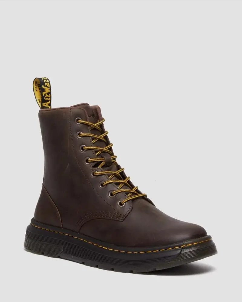Dr Martens Crewson 8 Eye Boot - Dark Brown Crazy Horse 1