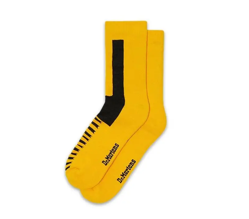 Dr Martens Double Doc Sock Yellow & Black 1