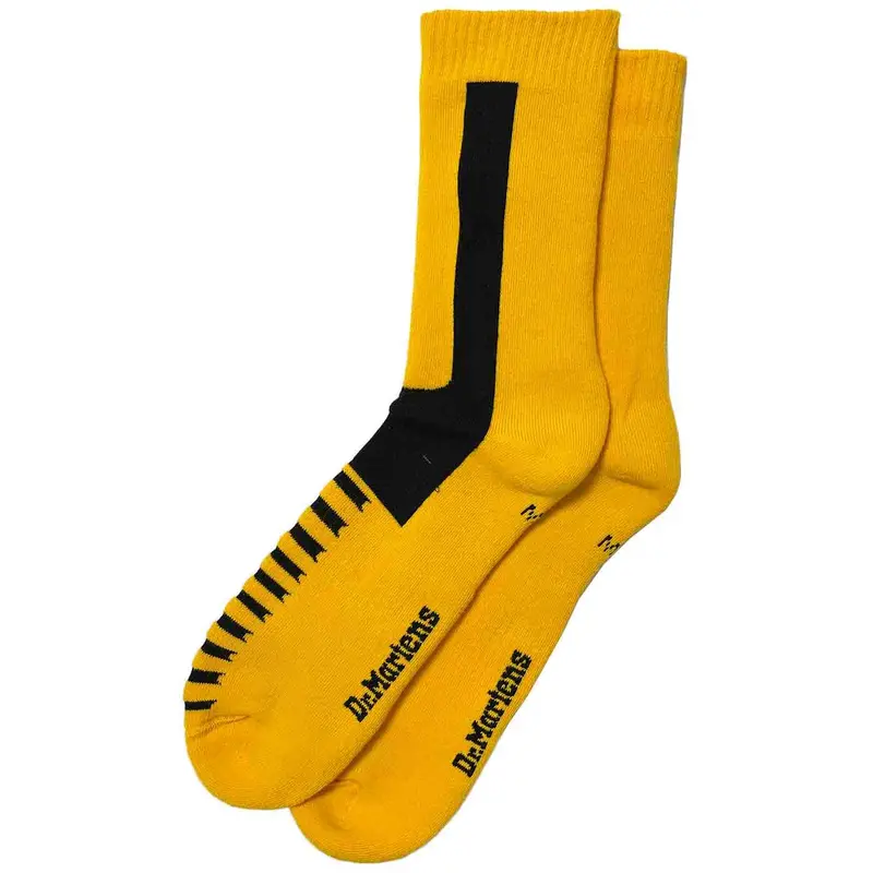 Dr Martens Double Doc Socks Yellow Cotton Blend 1