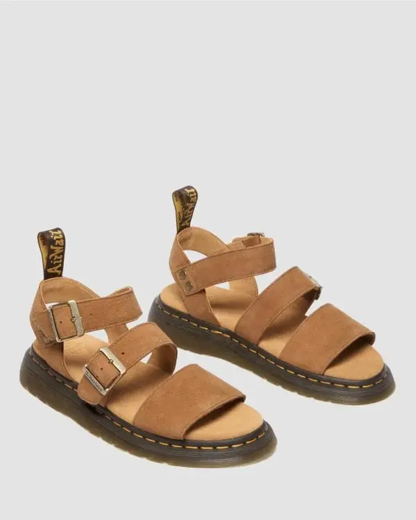 Dr. Martens Gryphon Sandal - Desert Brown Tumbled Nubuck 4