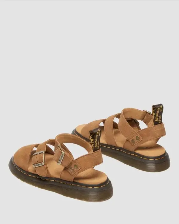 Dr. Martens Gryphon Sandal - Desert Brown Tumbled Nubuck 5