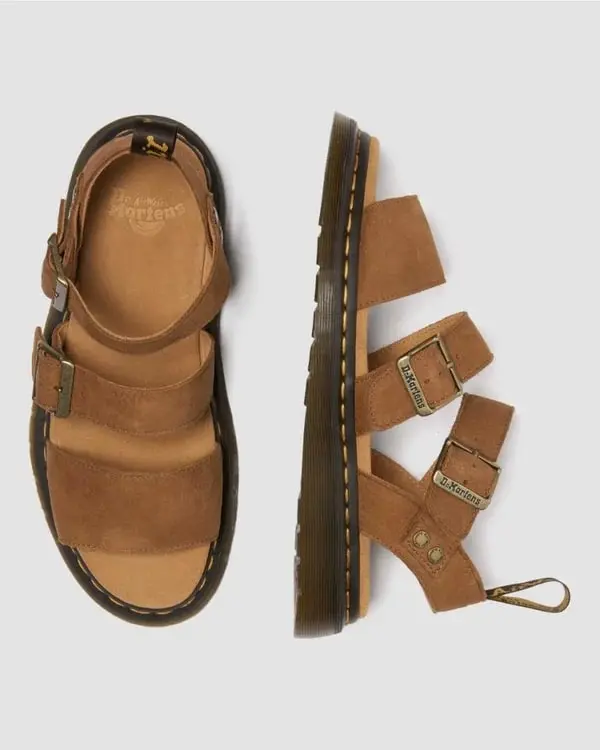 Dr. Martens Gryphon Sandal - Desert Brown Tumbled Nubuck 7