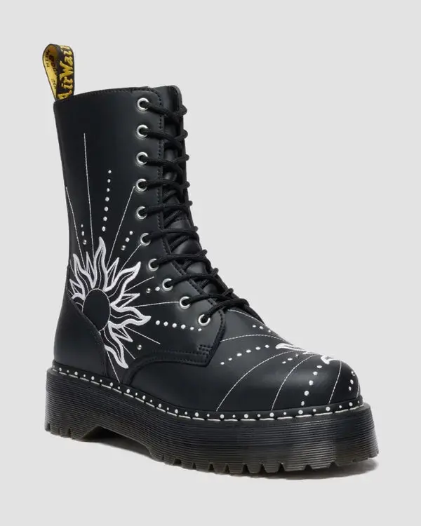 Dr. Martens Jadon Hi Sf 10 Eye Boot - Black Genix Nappa 1