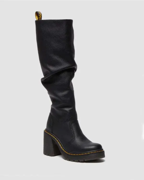 Dr. Martens Kasey Pull On Boot - Black Virginia 1