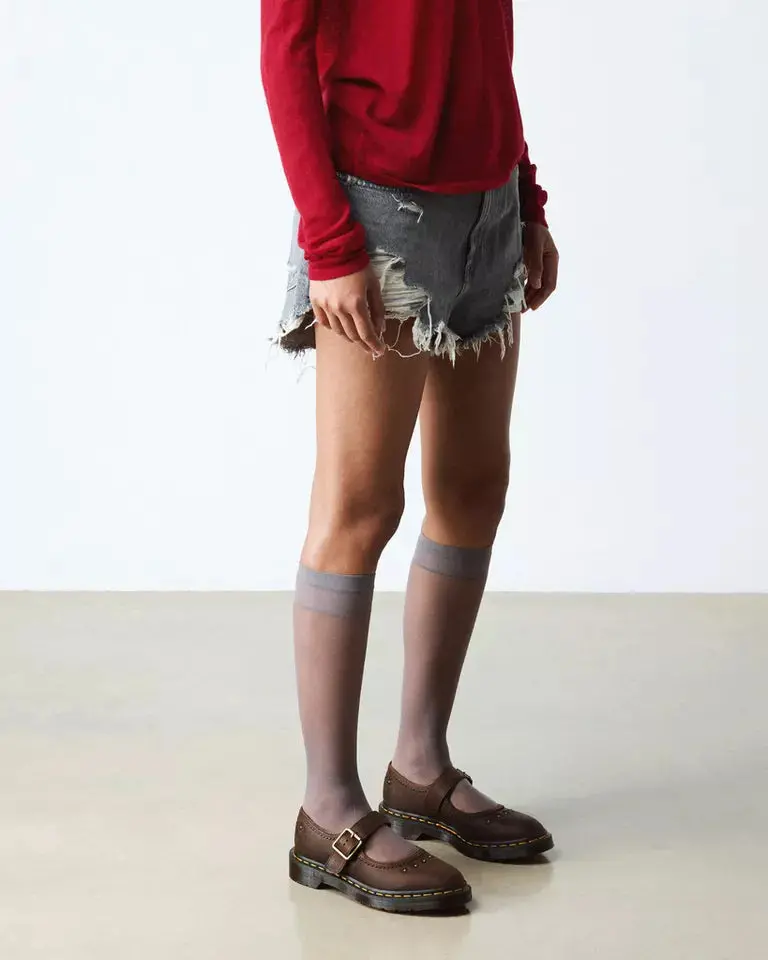 Dr. Martens Mary Jane Flower - Dark Brown Crazy Horse 2