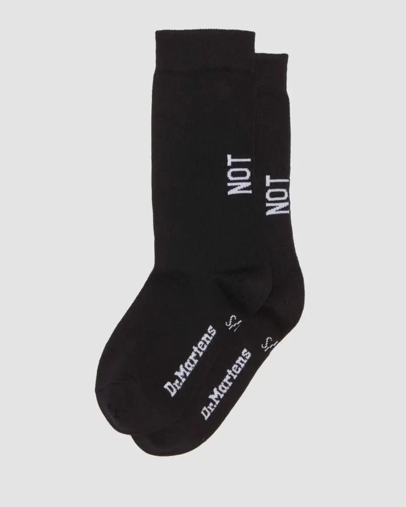 Dr. Martens Not Ordinary Logo Sock Organic Cotton Blend - Black 1
