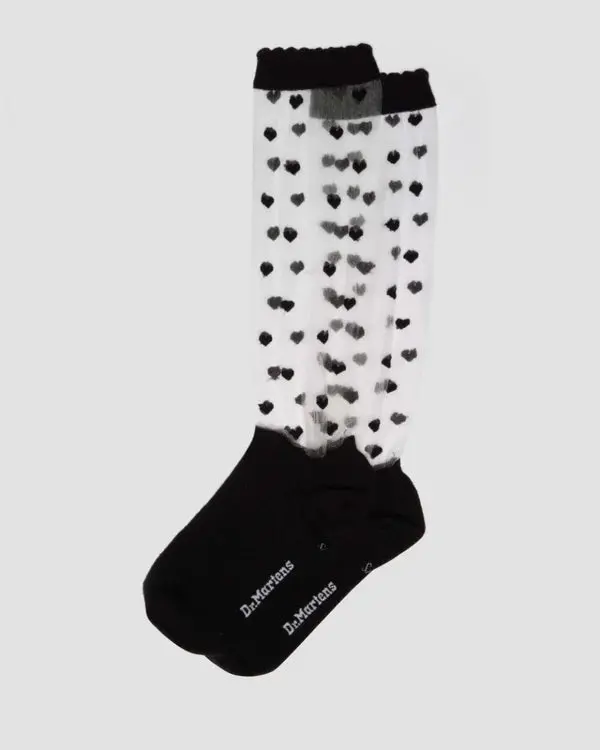 Dr. Martens Short Heart Mesh Socks Organic Cotton Blend - Black 1