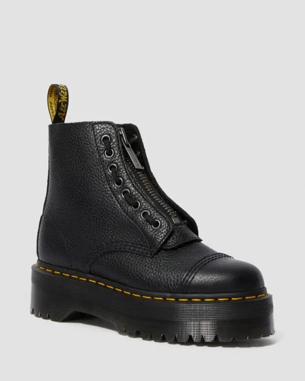 Dr. Martens Sinclair Platform Jungle Boot Milled Nappa Leather - Black Aunty Sally 1