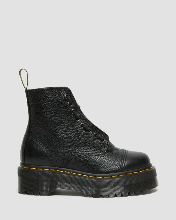 Dr. Martens Sinclair Platform Jungle Boot Milled Nappa Leather - Black Aunty Sally 3
